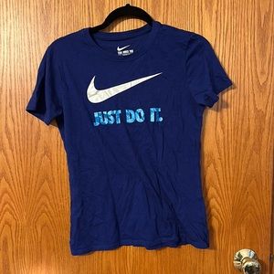 Nike blue T-shirt with swoop